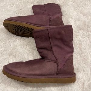 Womens Ugg boots-used. Fabric is stiff due to waterproofing